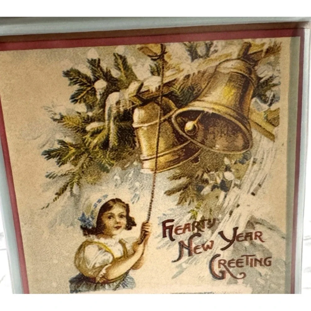 Christmas Cookie Jar Canister Vintage Style Christmas Greetings Sakura